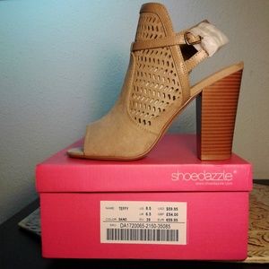 Teffy Lasercut Block Heel Open Toe Sandals